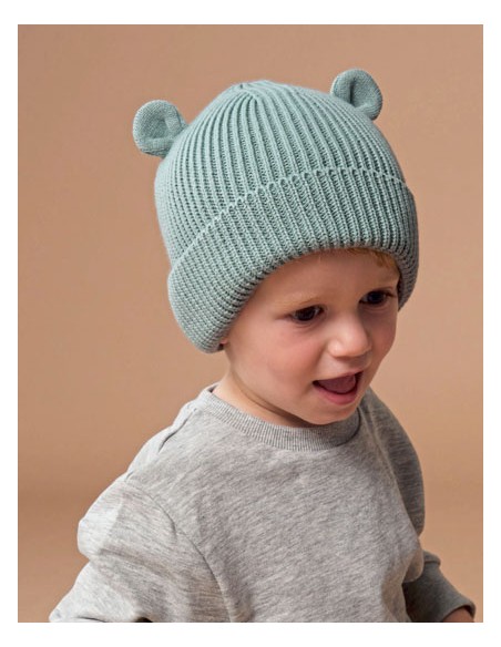 BEE-B340A-Organic Baby Bear Beanie 2